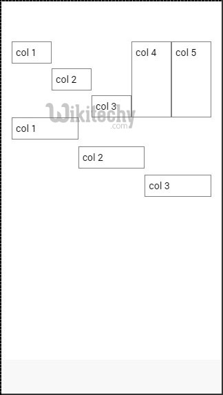  ionic grid vertical